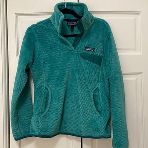 Patagonia Womens Polartec Green Quarter Snap Fleece Jacket Small